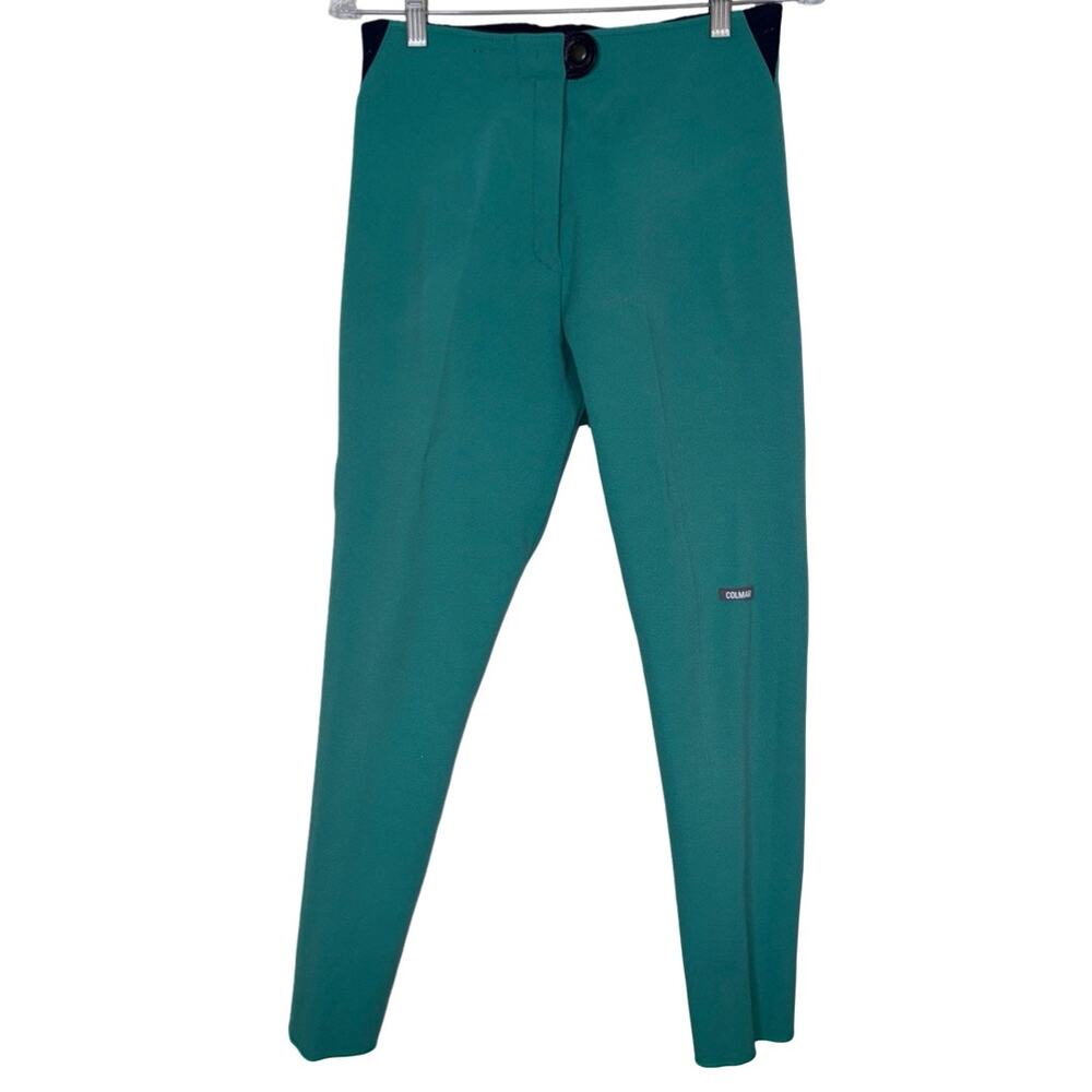 Vintage COLMAR Blue Green Elastic Thermobelt Ski Snow Pants     Size: US 12